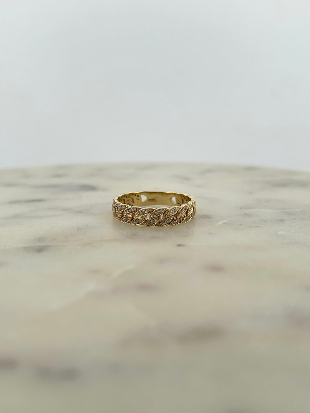Cuban Link Diamond Ring