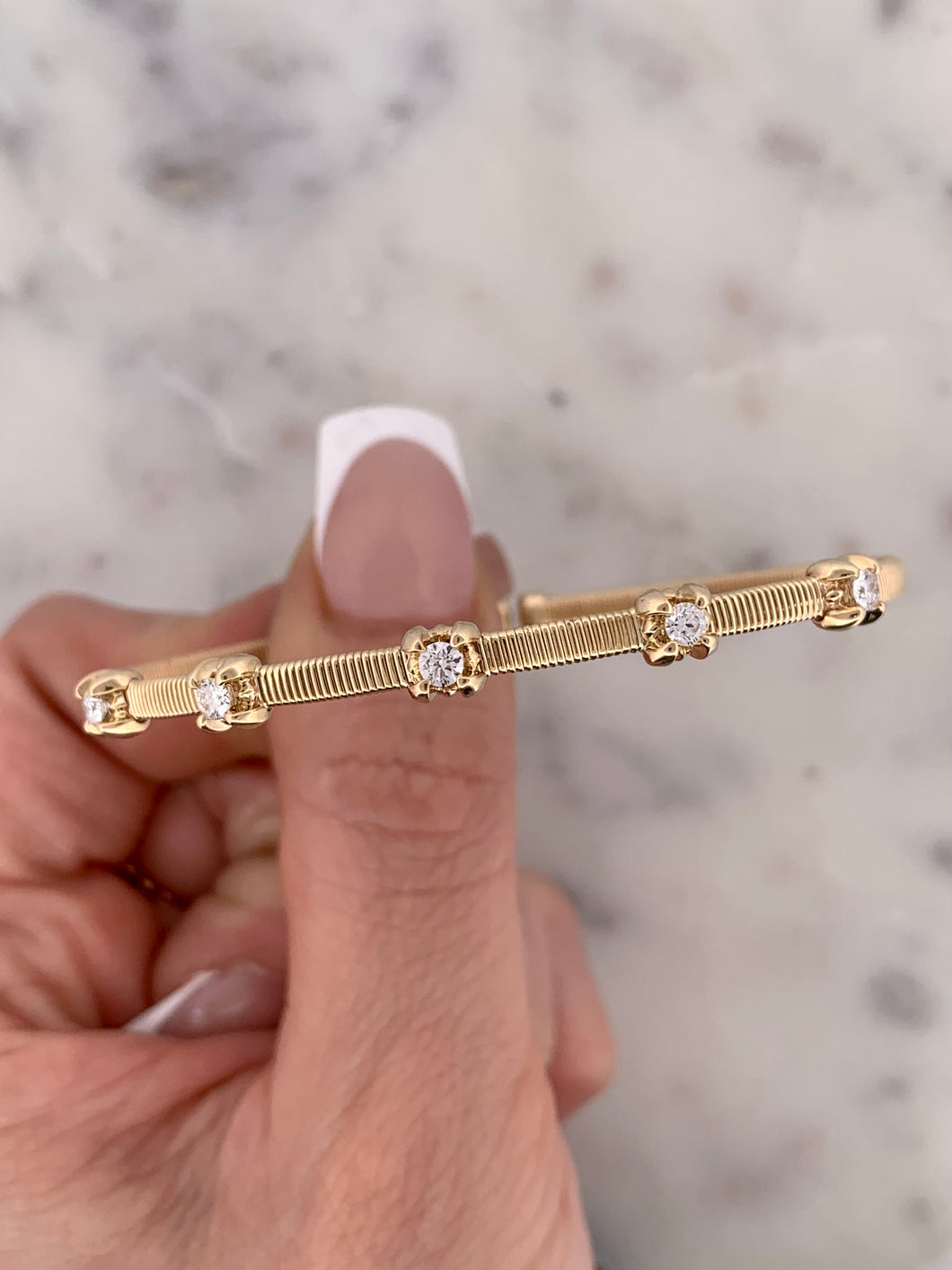 Diamond Bangle- Yellow Gold