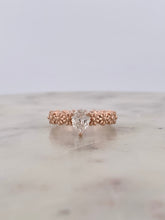 Load image into Gallery viewer, Pear Flower Eternity Engagement Ring
