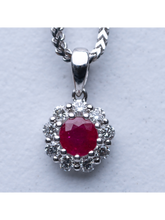 Load image into Gallery viewer, Ruby Pendant with Necklace
