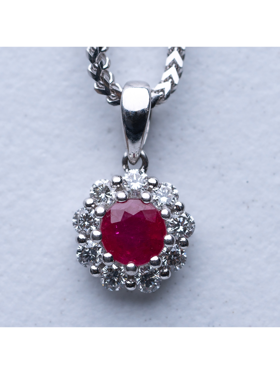 Ruby Pendant with Necklace