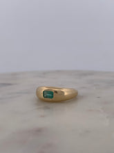 Load image into Gallery viewer, Natural Emerald Gypsy Ring
