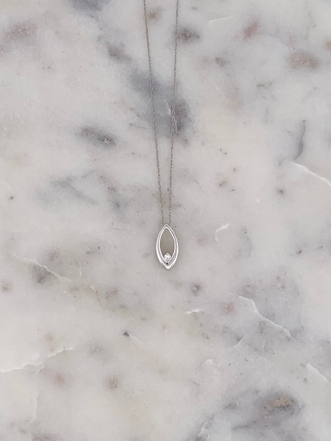 Peak Solitaire Pendant with Necklace