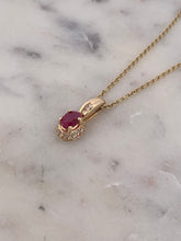 Load image into Gallery viewer, Ruby Diamond Pendant
