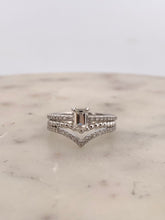 Load image into Gallery viewer, Emerald Half Eternity Engagement
