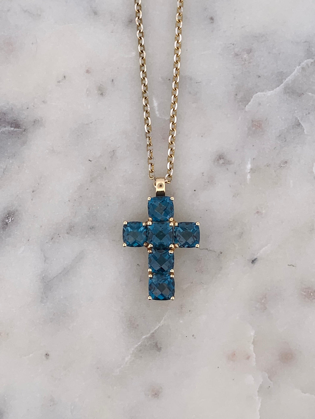 London Blue Topaz Cross