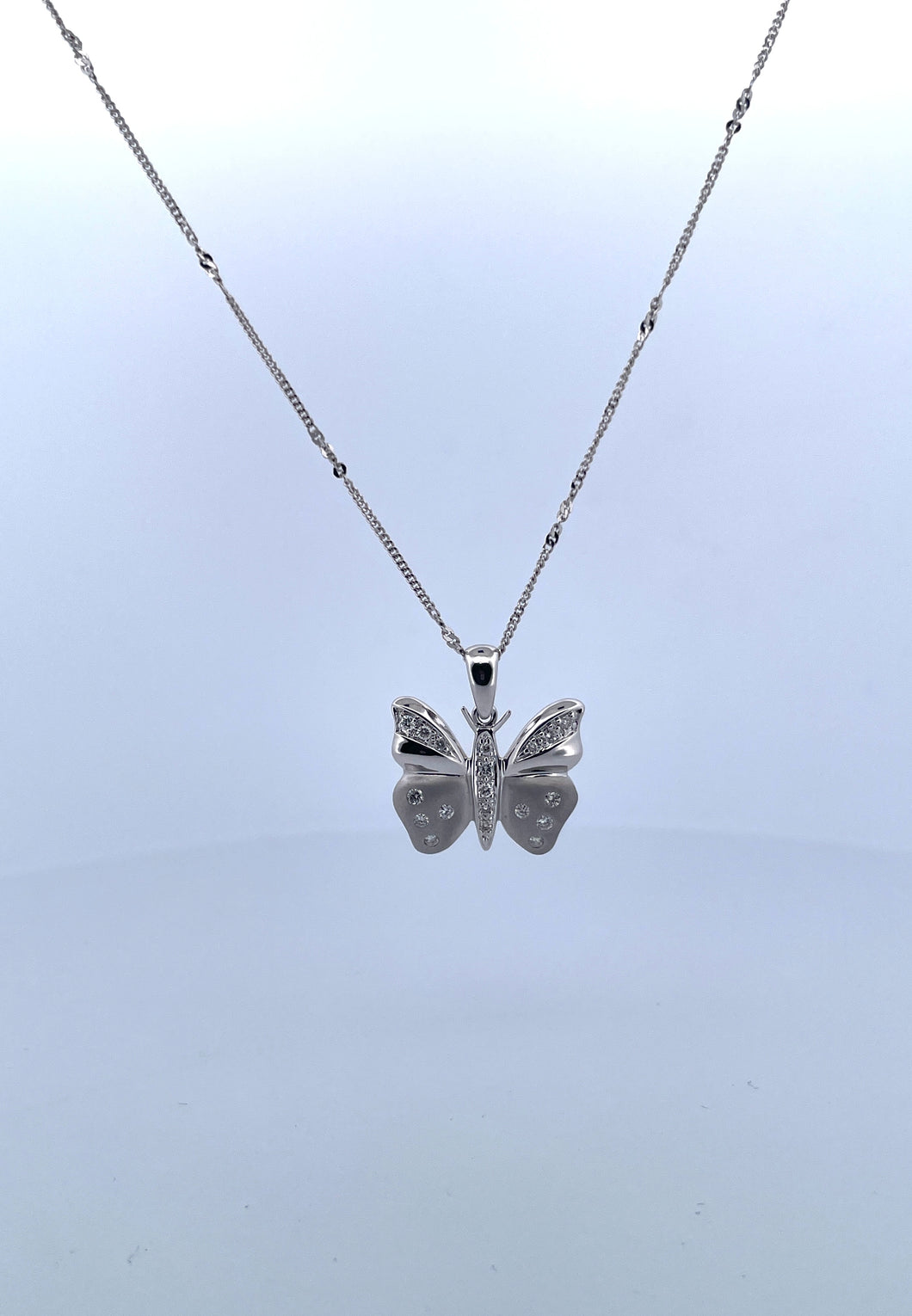 Diamond Butterfly Pendant