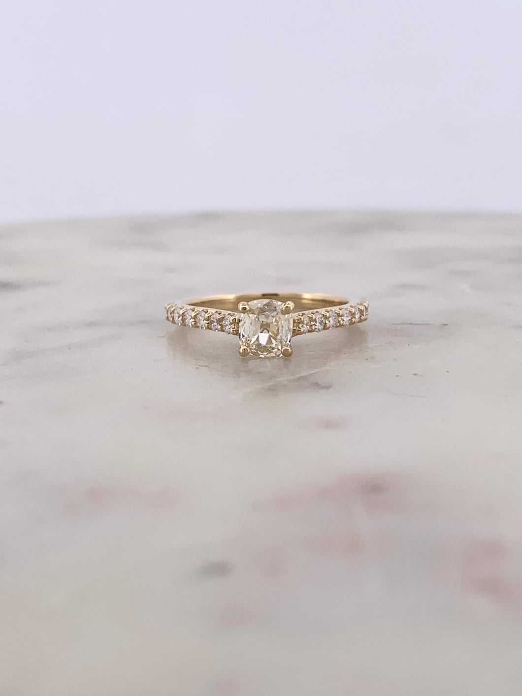 Cushion Engagement Ring -YG