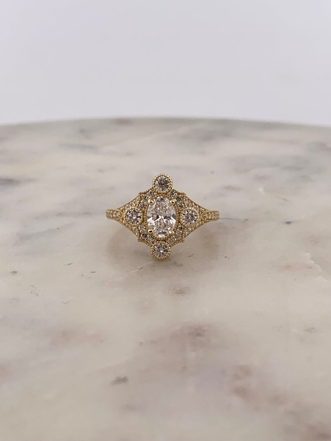 Oval Halo Fancy Engagement Ring