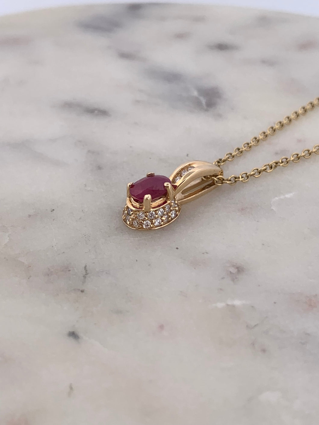 Ruby Diamond Pendant