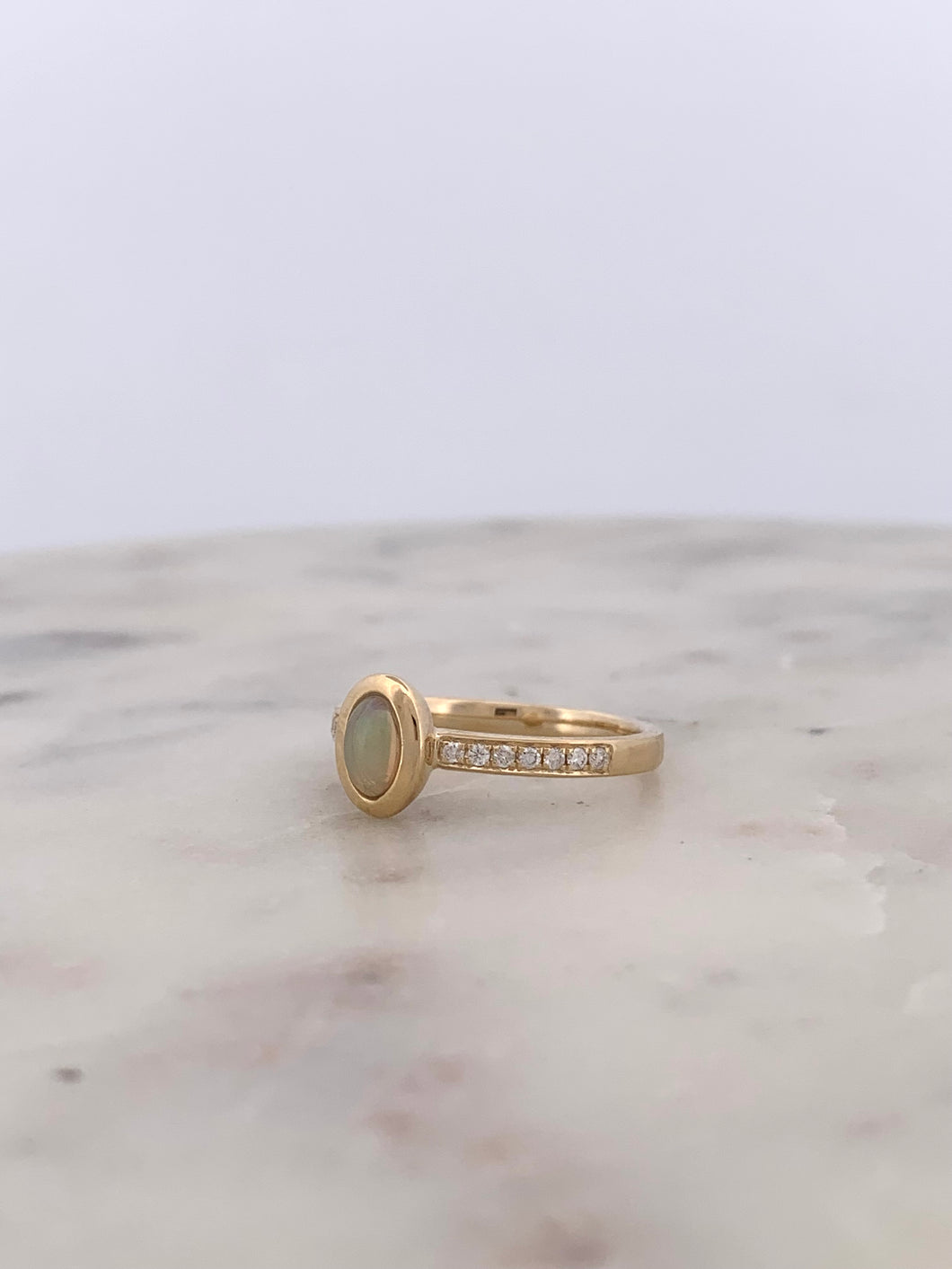 Bezel Opal Ring
