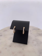 Load image into Gallery viewer, Small Diamond Hoops -YG
