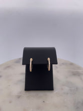 Load image into Gallery viewer, Small Diamond Hoops -YG
