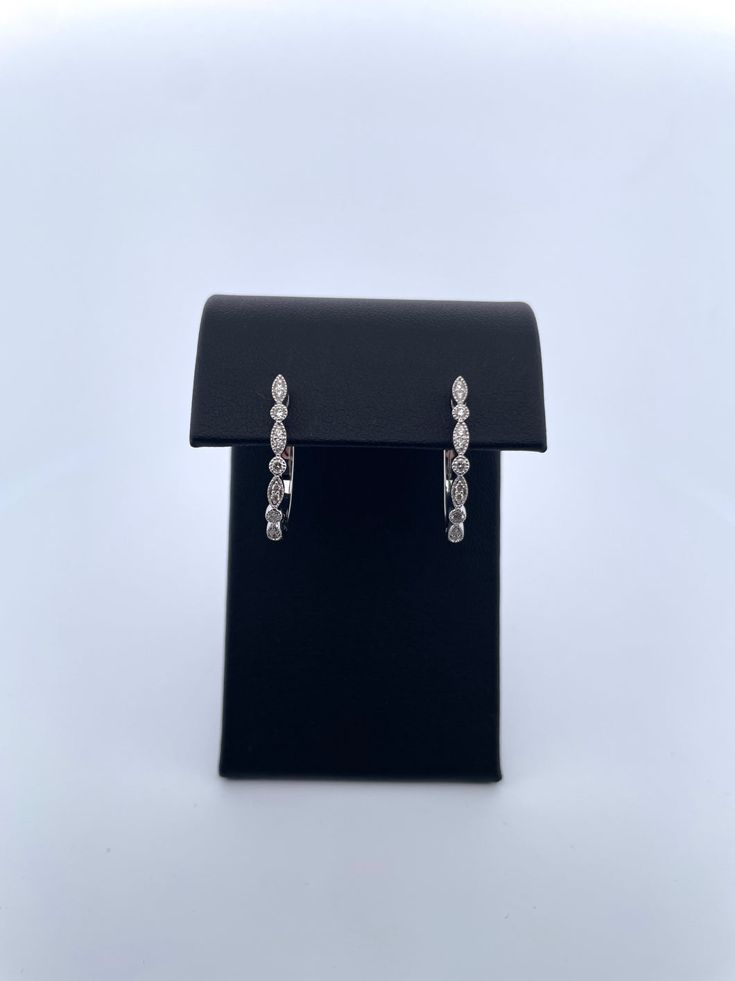 Filigree Diamond Hoops