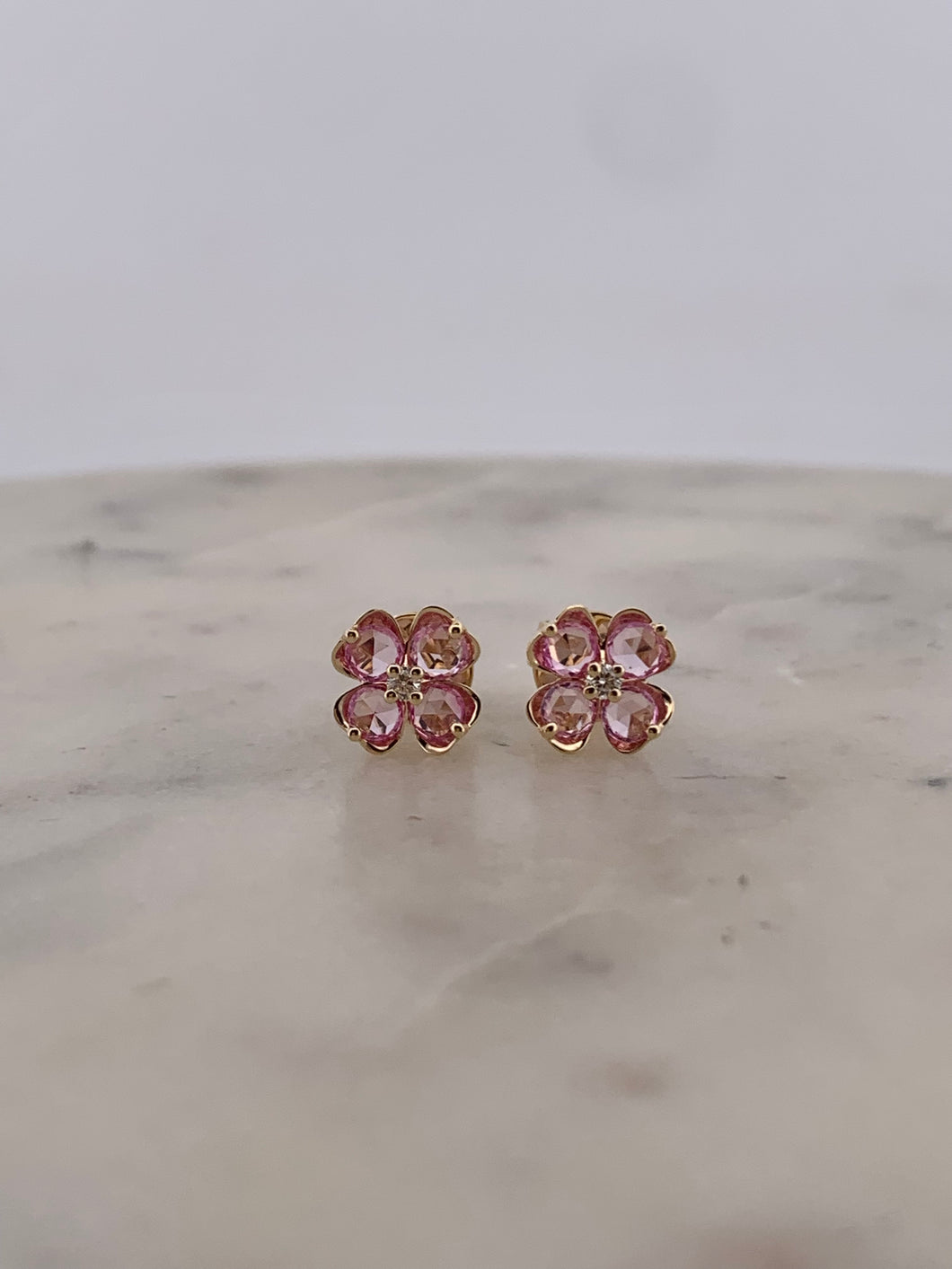 Pink Sapphire Earrings