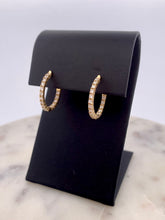 Load image into Gallery viewer, 2D Diamond Hoops - YG
