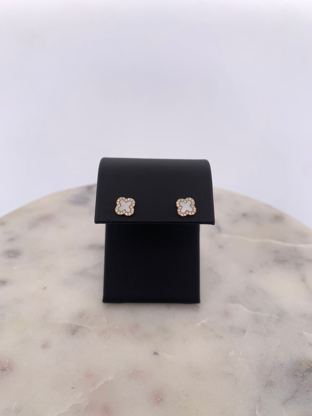 Mother of Pearl Clover Earrings