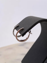 Load image into Gallery viewer, Oval Pave Huggie- WG
