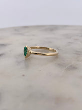 Load image into Gallery viewer, Emerald Pear Bezel Ring
