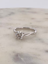 Load image into Gallery viewer, Round Solitaire Swirl Engagement
