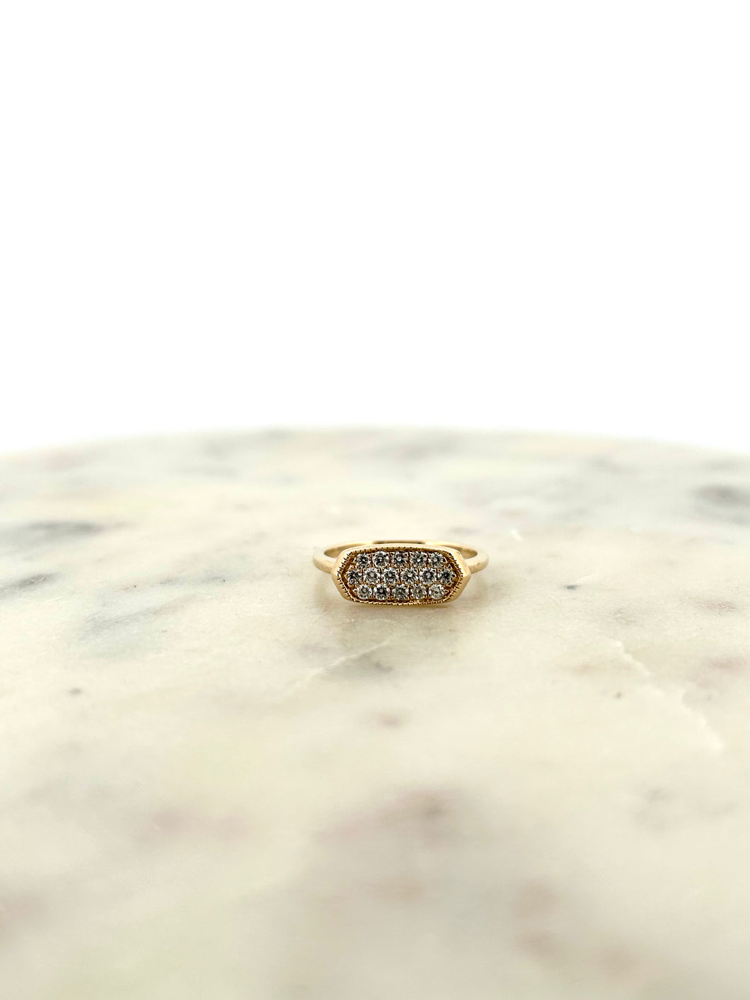 Pave Fashion Shape Ring