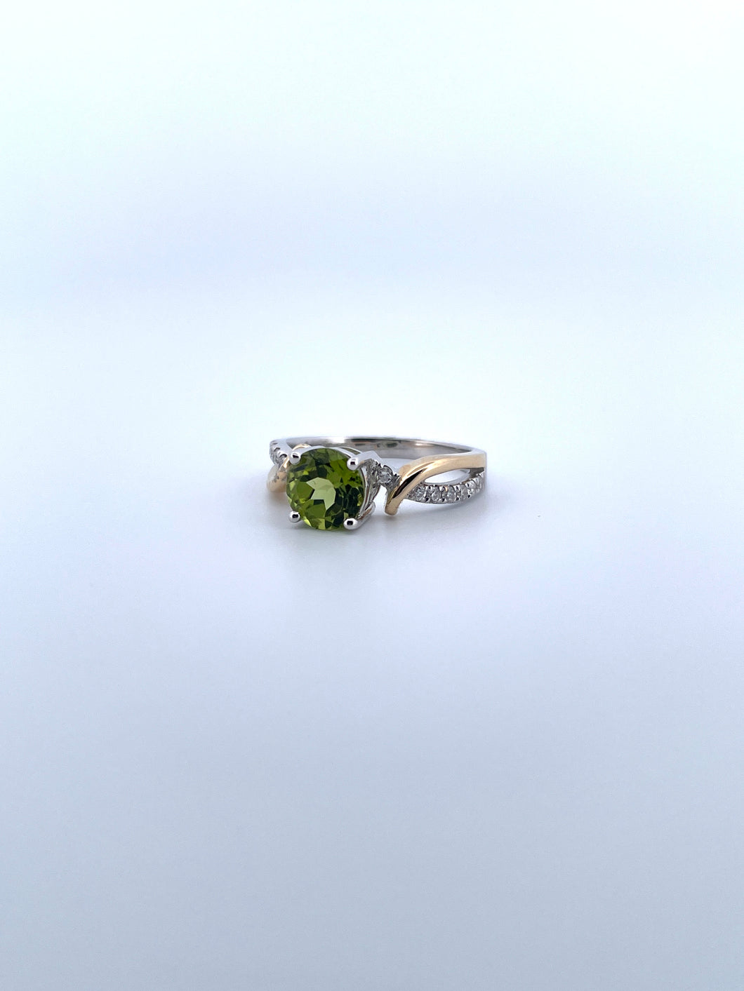 Peridot Two Tone Ring