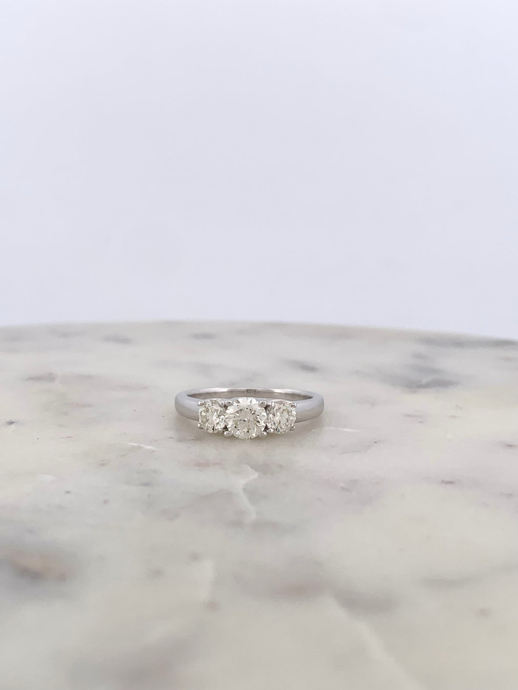Round 3 Stone Engagement Ring