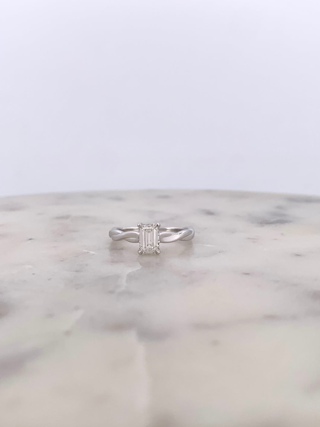 Emerald Infinity Engagement Ring