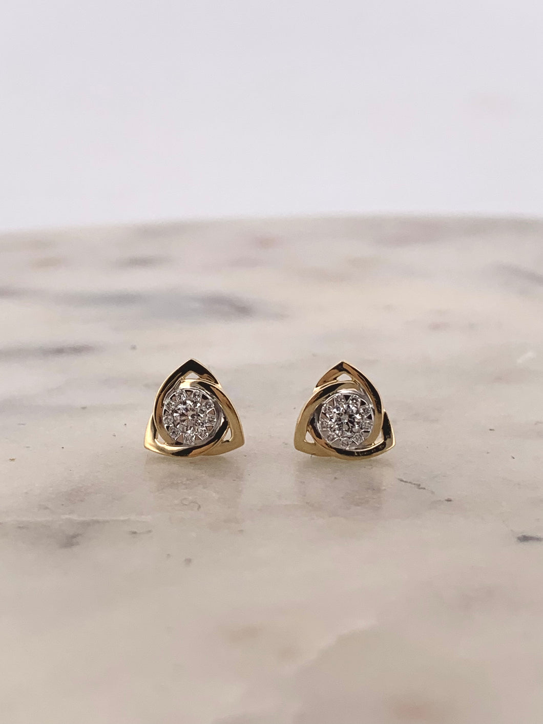 Triangle Diamond Earrings