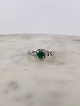 Load image into Gallery viewer, Emerald Swirl Ring
