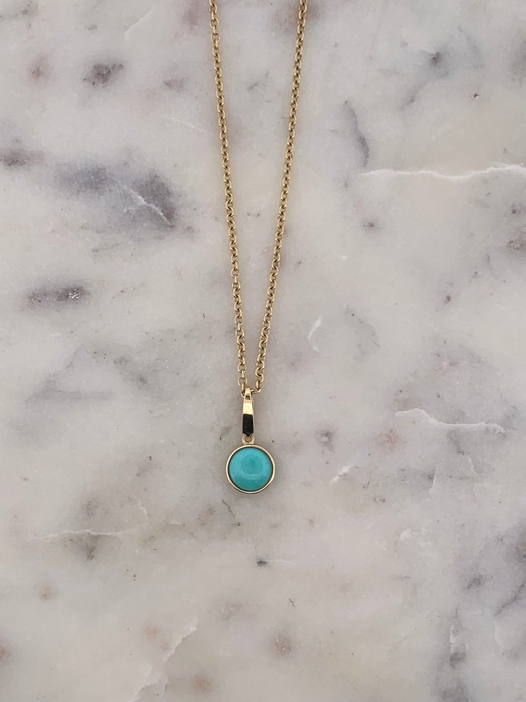 Turquoise Pendant- YG