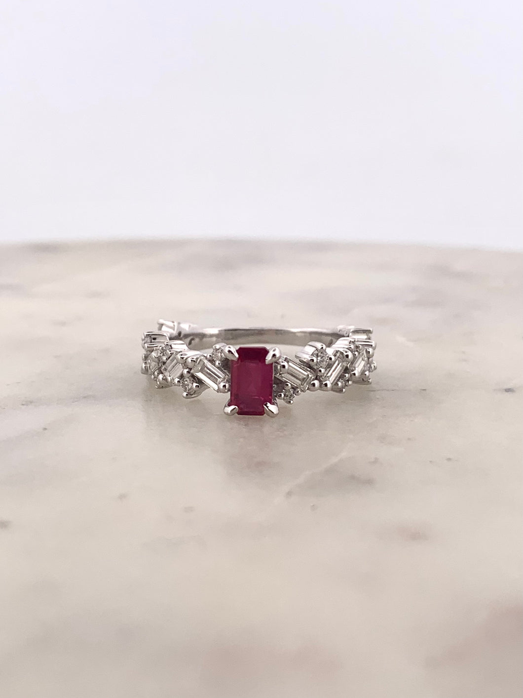 Ruby Baguette Ring