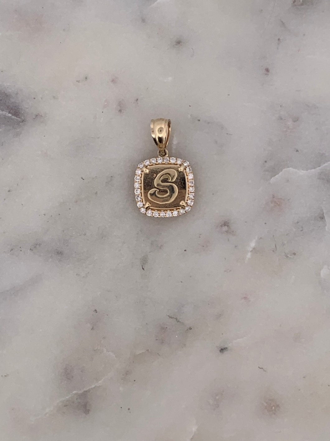 Initial Diamond Pendant