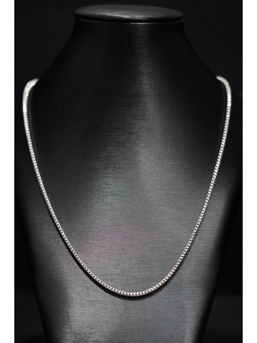 White Gold Box Necklace
