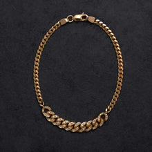 Load image into Gallery viewer, Baby Half Cuban Link Bracelet
