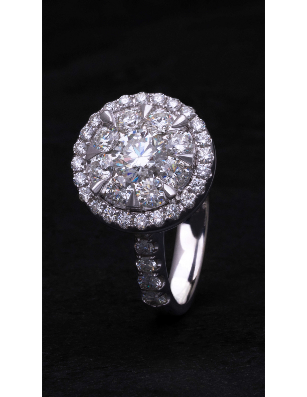 Cluster Engagement Ring