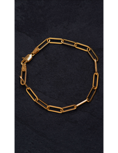 Load image into Gallery viewer, Gold Paper Clip Bracelet
