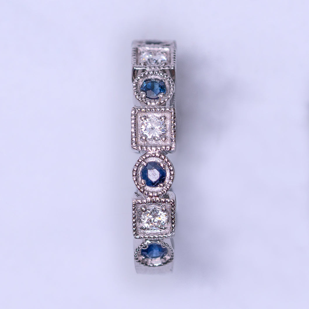 Diamond & Sapphire Band